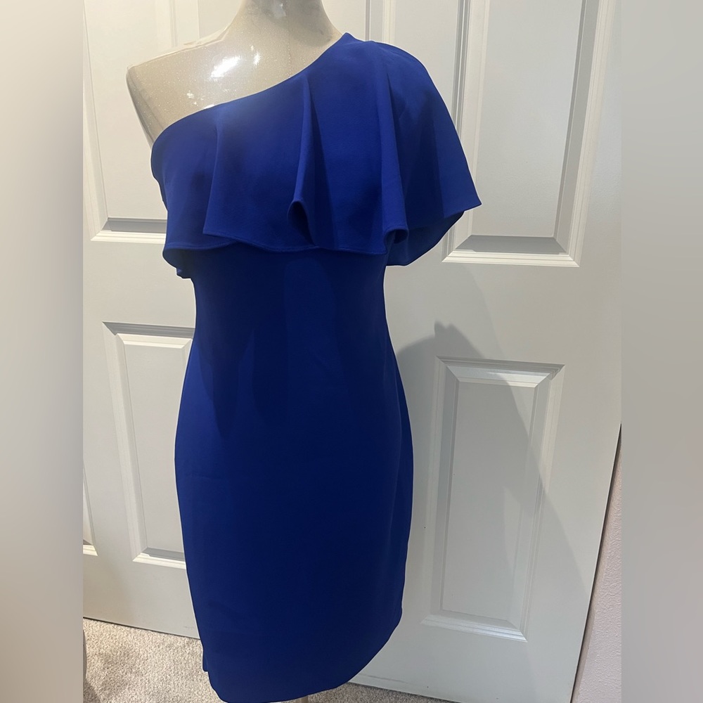 Vince Camuto One Shoulder Ruffle Dress